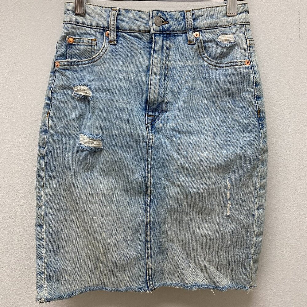 H&M Denim Knee Skirt
